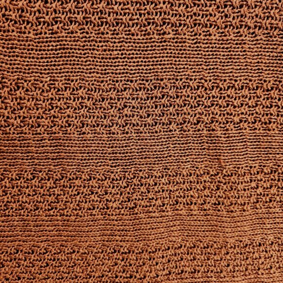 Tahari sweater womens M Brown linen Tunic beach Coastalgrandma vacation boho - Picture 7 of 13